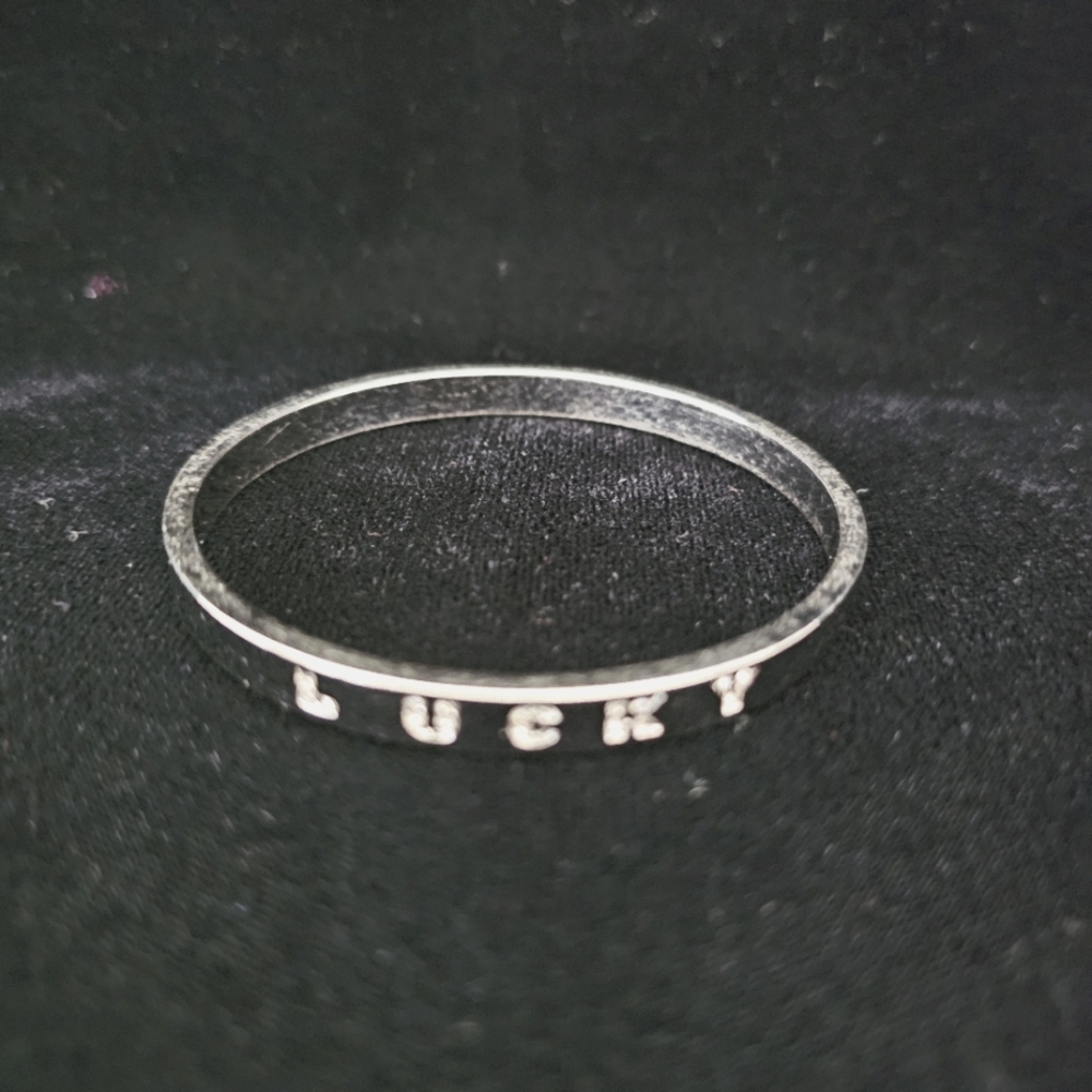 Bangle Silver 'Lucky' Bracelet